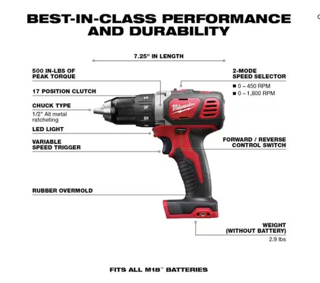 MILWAUKEE M18 Compact Drill & Impact Driver Combo Kit - photo 4