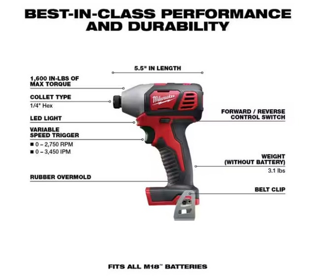 MILWAUKEE M18 Compact Drill & Impact Driver Combo Kit - photo 5