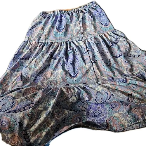 Paisley Print Maxi Skirt Size 2XL Shein Curve