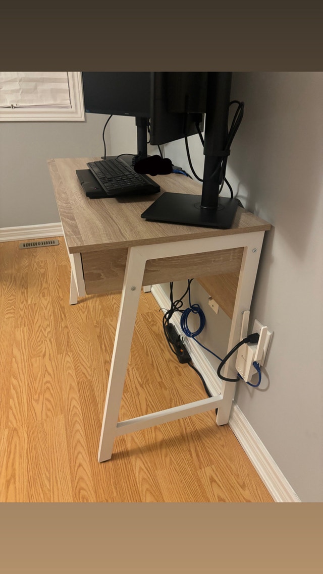 Mainstays 2-Drawer Computer Desk with USB Charger - photo 2