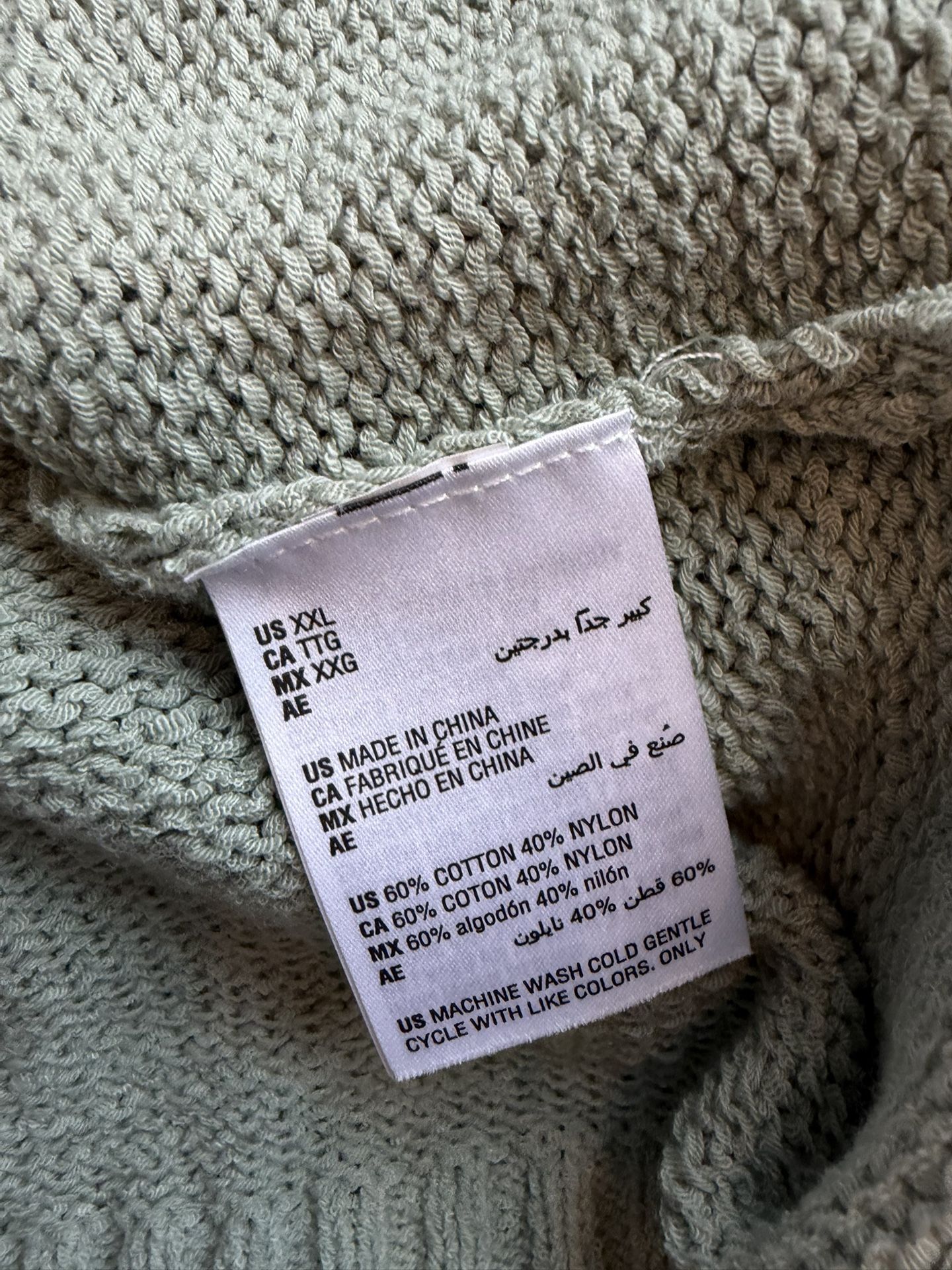 Women’s Size 2XL Pale Green Cotton Knit Vest $12 - photo 3