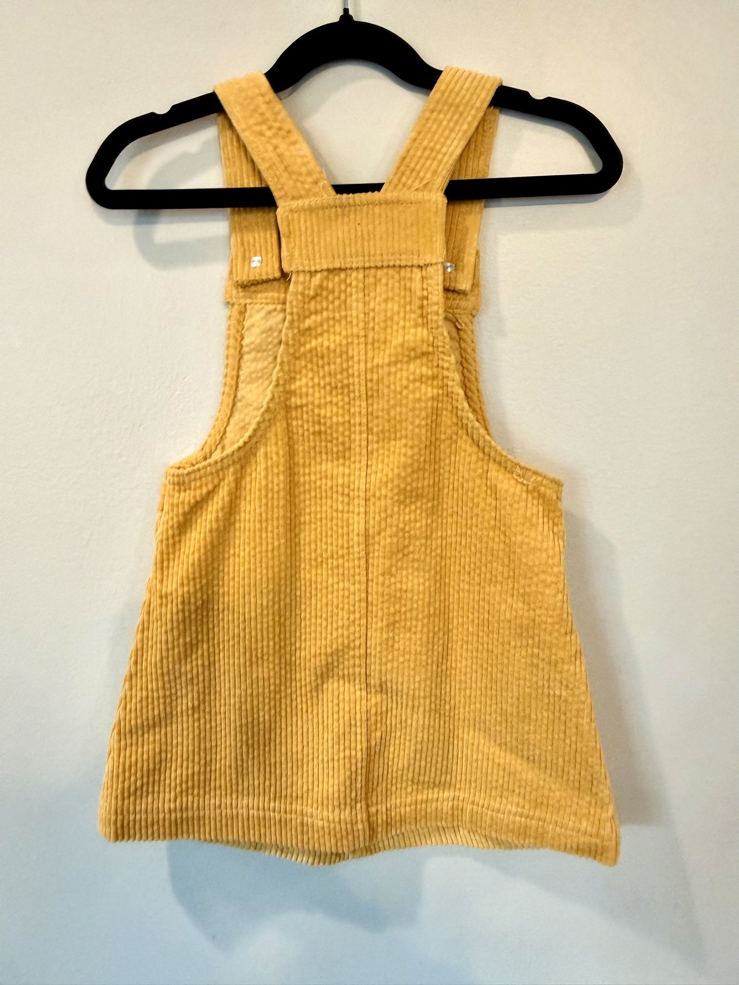 Girls Size 4T Tahari Golden Yellow Corduroy Overall Jumper Skirt - photo 3