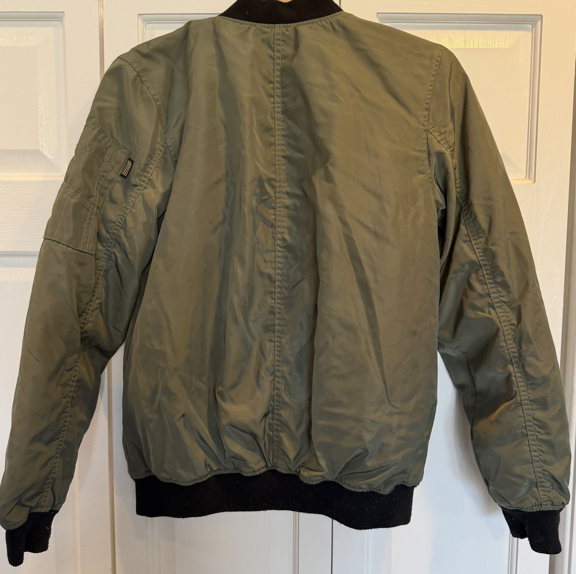 Youth 12/14Y Olive Green H&M Bomber Jacket $15 - photo 5