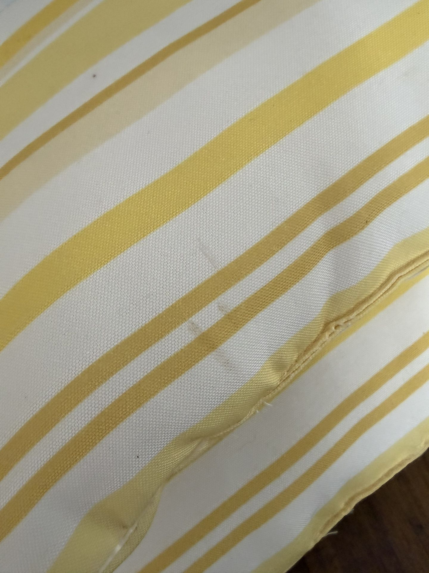 Set of 18” Yellow & White striped, Outdoor Throw Pillows - photo 3