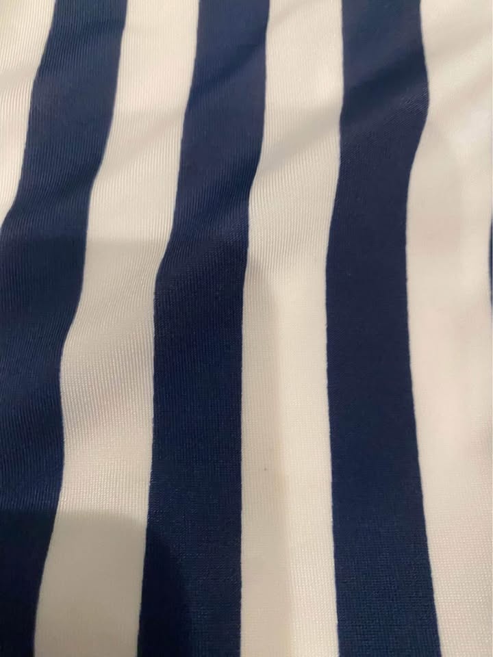 Little Girls Size 7/8 Navy Blue and White striped. Like new $8 - photo 3