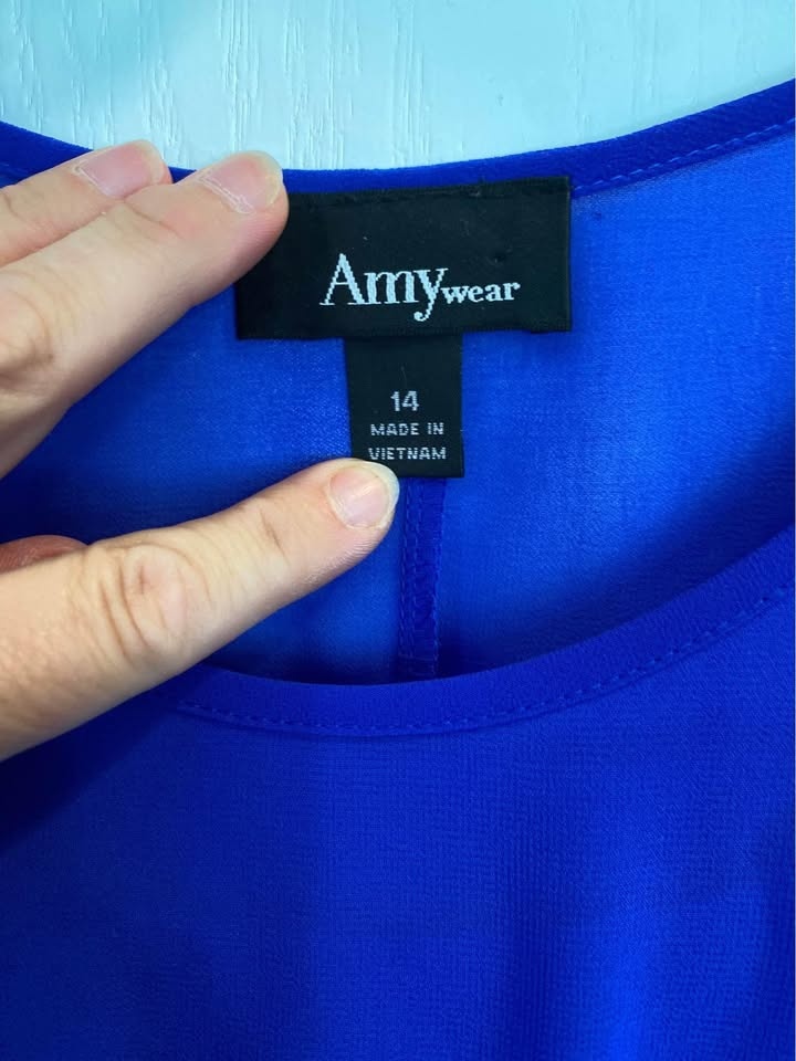 Beautiful Blue Girls Dress $5-size 14 - photo 3