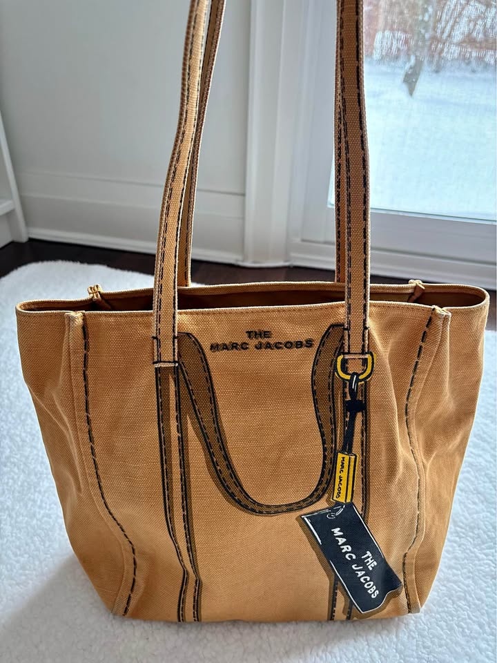 Marc Jacobs Trompe L'oeil Tag 27 Tote Bag - Toast Multi