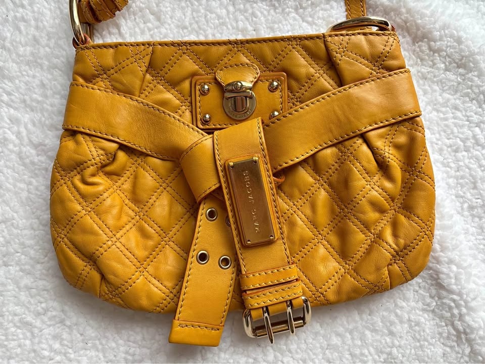 Marc Jacobs Mustard/Yellow Quilted Leather Baroque Bag