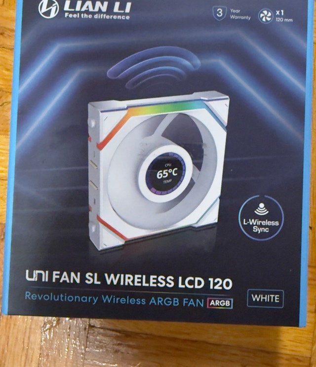 Lian Li UNI FAN SL WIRELESS LCD 120 ARGB Fan - White