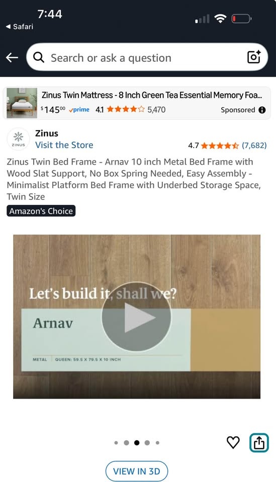 Zinus Twin Bed Frame - Amav 10 inch - photo 5