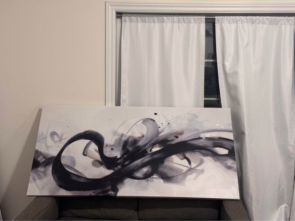 Black White Abstract Wall Art - Brand New Sealed - photo 4
