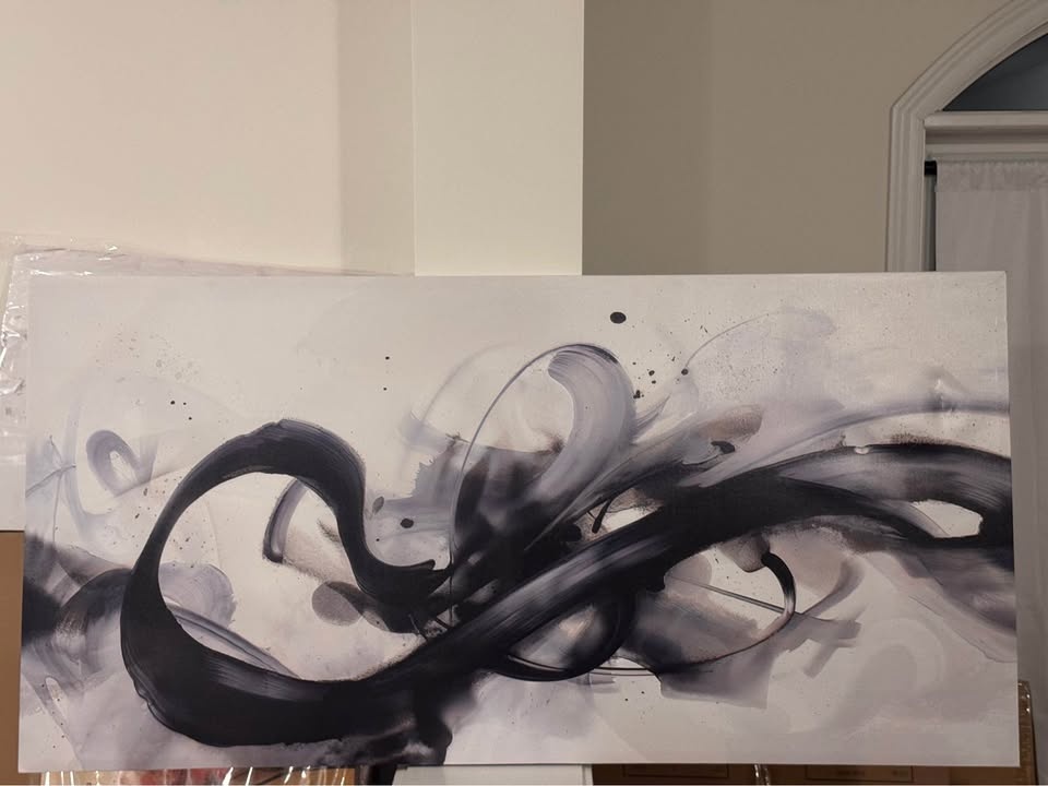 Black White Abstract Wall Art - Brand New Sealed - photo 5