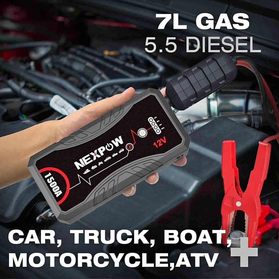 NEXPOW Car Jump Starter 1500A 7.0L/5.5L
