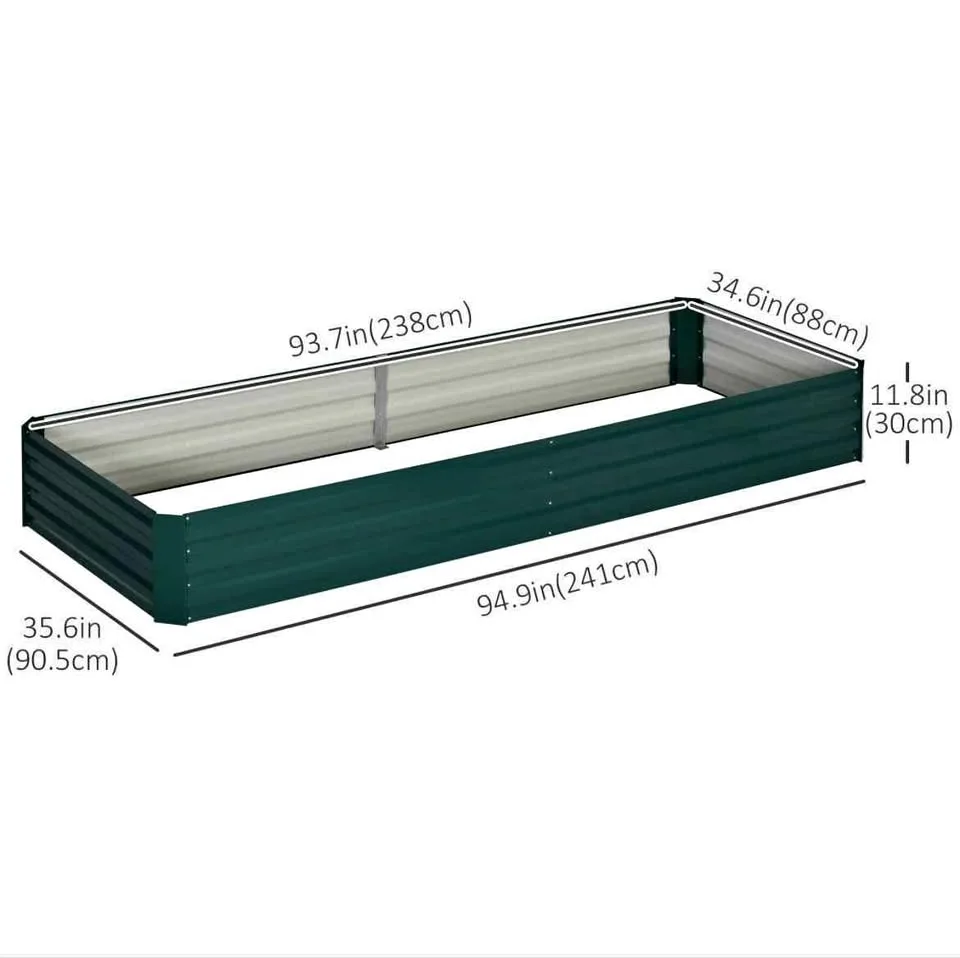 Outsunny Raised Garden Bed - 95" x 36" x 12" thumbnail