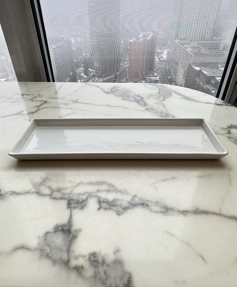 IKEA White Ceramic Tray - Large Rectangle
