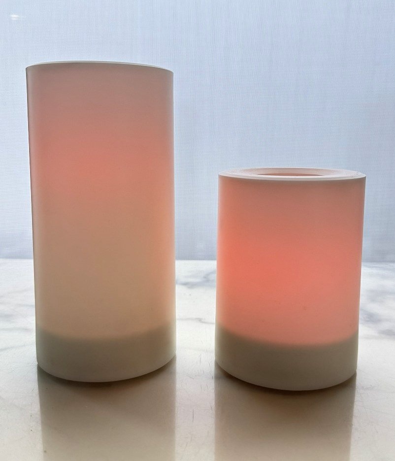 LED Pillar Candles – Set of 2 – Color Changing