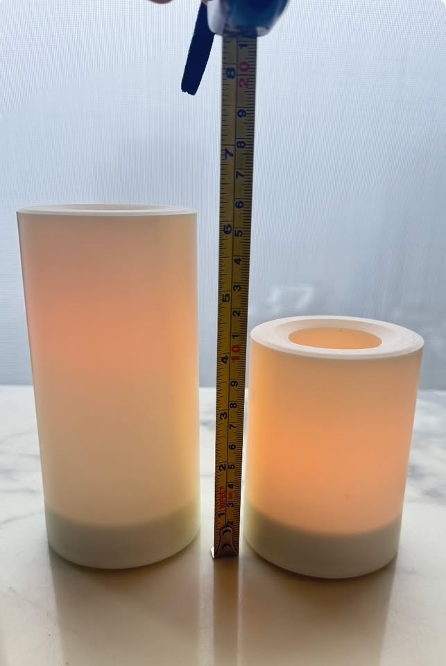 LED Pillar Candles – Set of 2 – Color Changing - photo 2