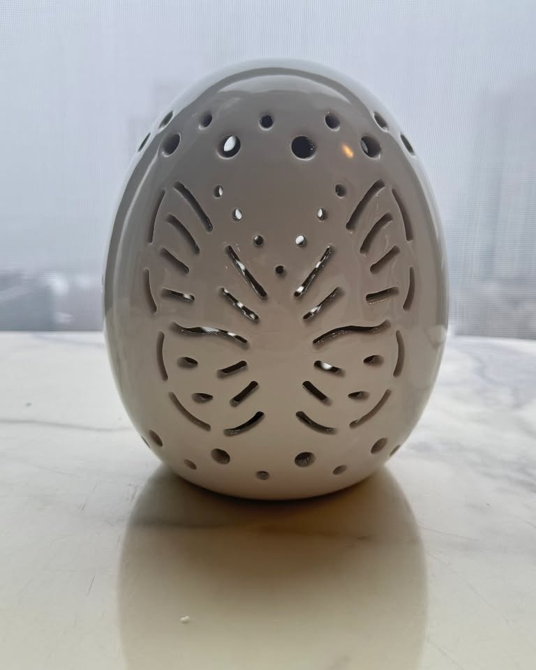 Ceramic Candle Holder Lantern – Decorative Cutout (Candle includ - photo 2
