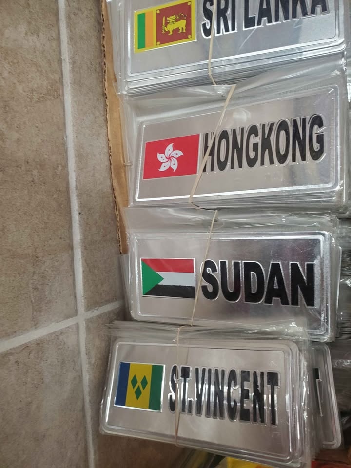 Metal Country Flag Sticker Name Plates - photo 2