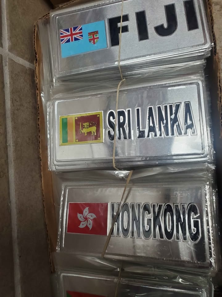 Metal Country Flag Sticker Name Plates - photo 3