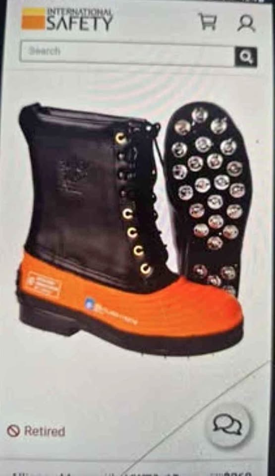 Brand New Caulked Sole Chainsaw Boots Mens Size 13