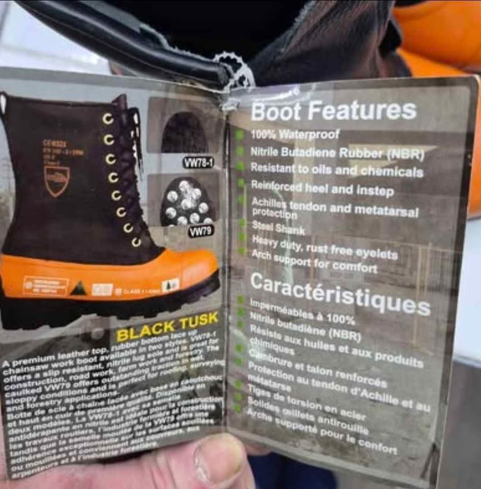 Brand New Caulked Sole Chainsaw Boots Mens Size 13 - photo 3