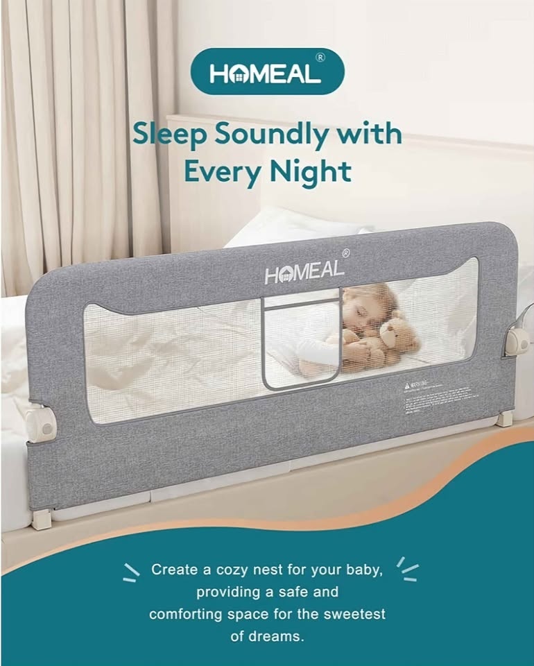 HOMEAL Foldable Child Safety Bed Rail - photo 4