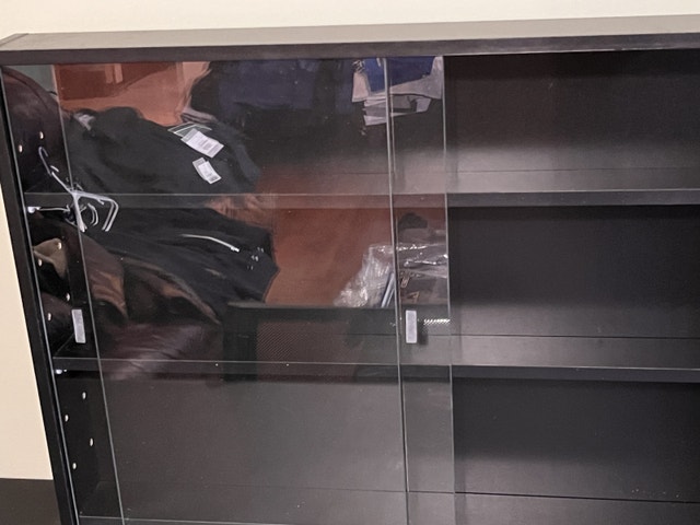 3-Tier Sturdy Display Case Cabinet with Sliding Glass Doors - photo 2