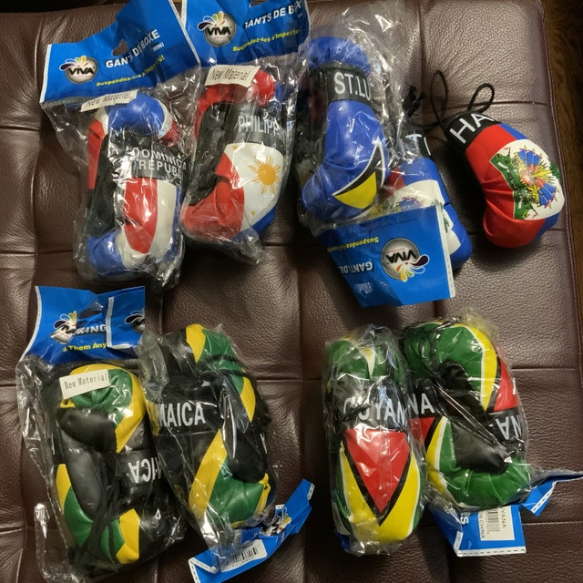Brand NEW — Mini Boxing Gloves — Philippines, Haiti, Guyana