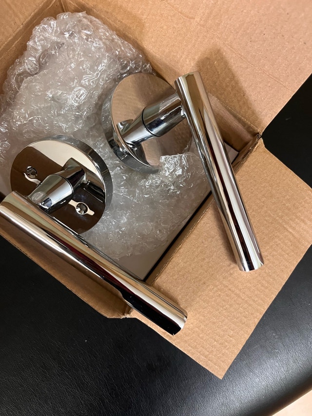 Brand NEW — Chrome Door Handle — Passage (non-locking)