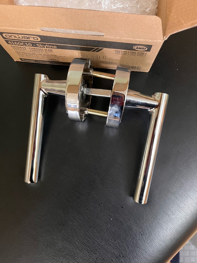 Brand NEW — Chrome Door Handle — Passage (non-locking) - photo 2