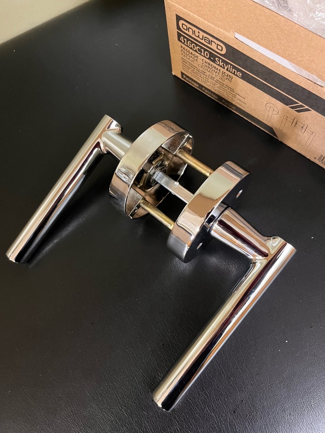 Brand NEW — Chrome Door Handle — Passage (non-locking) - photo 3