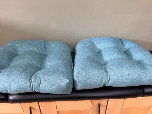 NEW Outdoor Patio Cushions $20 each Turquoise Blue — 20”x18”x4” - photo 3