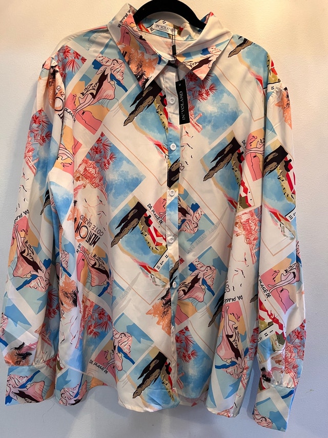 Brand NEW with Tag — Size 22W Long Sleeve Button Down Blouse