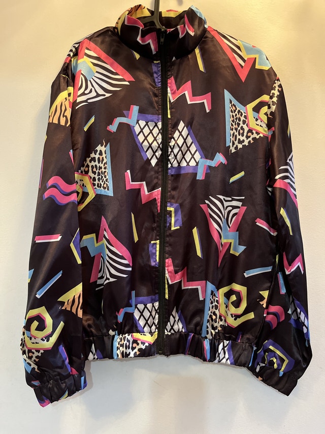NEW Zip-up Satin Bomber Style Blouse Size Small