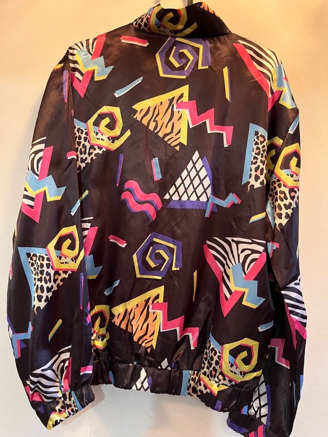NEW Zip-up Satin Bomber Style Blouse Size Small - photo 2