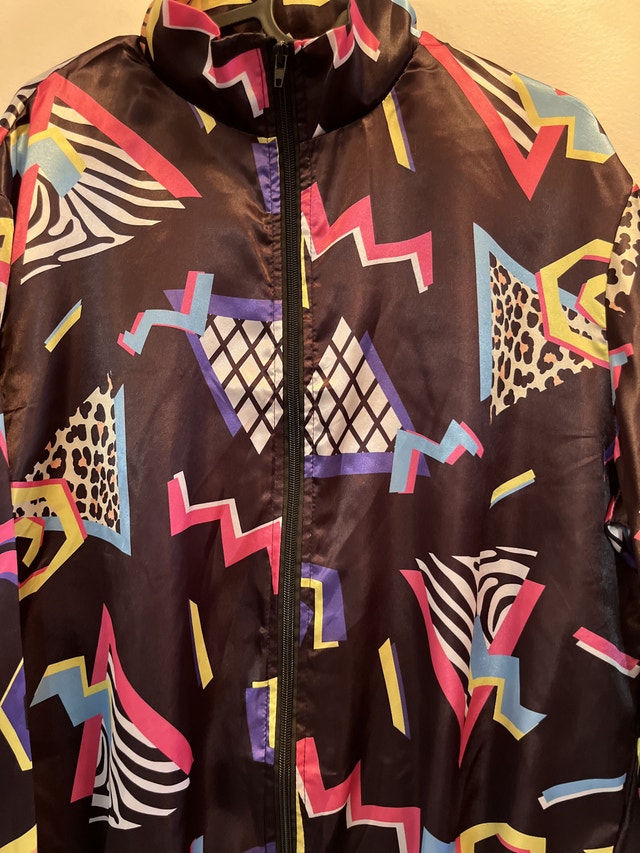 NEW Zip-up Satin Bomber Style Blouse Size Small - photo 3