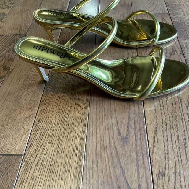 RIPIWQPI Gold Heels Size 12 Women Strappy Shoes