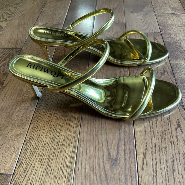 RIPIWQPI Gold Heels Size 12 Women Strappy Shoes - photo 2