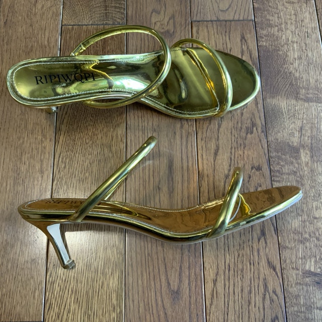 RIPIWQPI Gold Heels Size 12 Women Strappy Shoes - photo 4