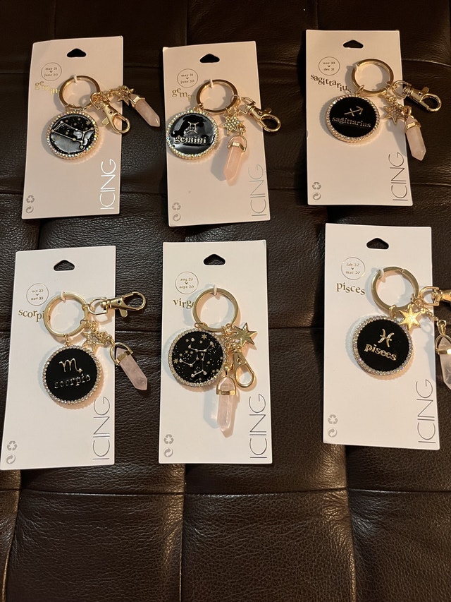 Zodiac Keychain $5 each Virgo Pieces Sagittarius Gemini Scorpio