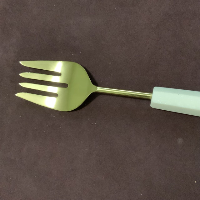 Marble Honeycomb Serving Fork Used - photo 5