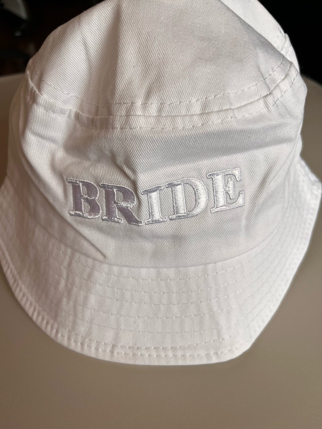 NEW White BRIDE Bucket Hat - photo 2
