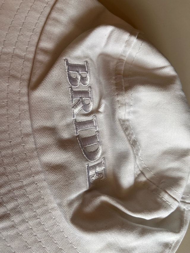 NEW White BRIDE Bucket Hat - photo 3