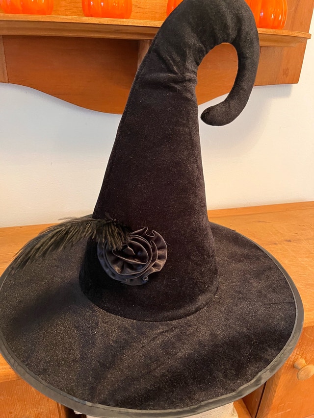 Brand NEW — Chic Black Velvet Witch Hat