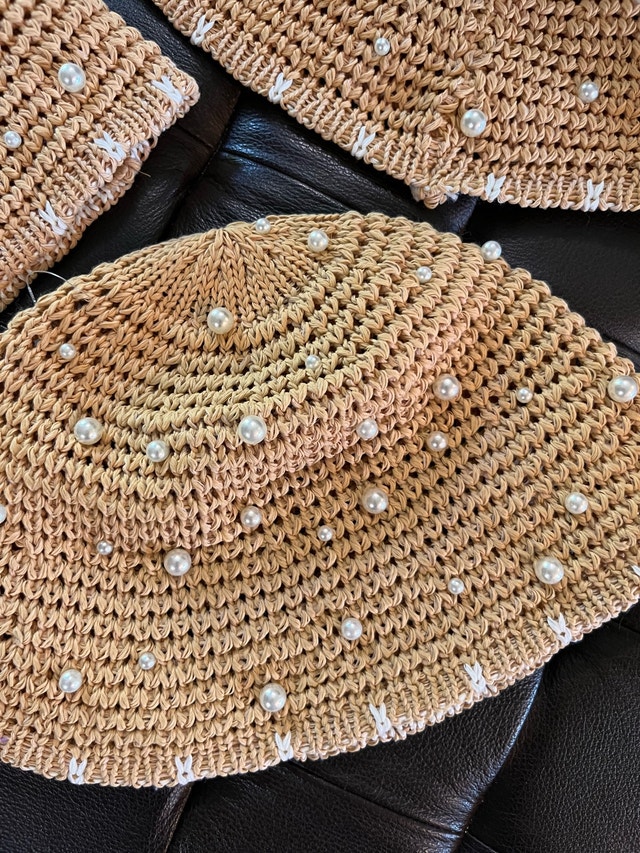 Brand NEW $10 each Faux Pearl Crochet Bucket Hat - photo 2