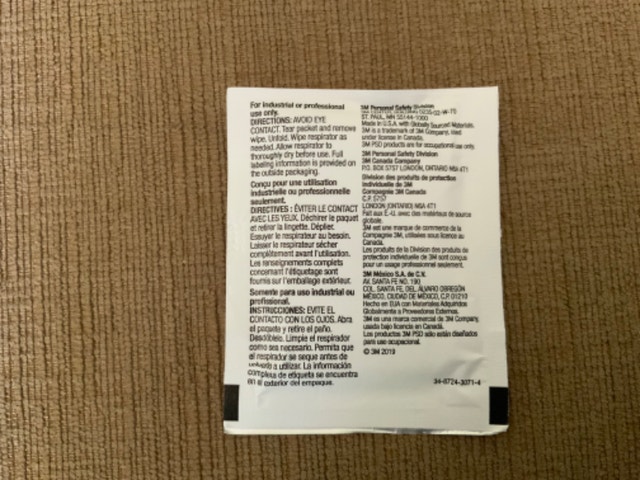 3M Respirator Cleaning Wipes - 10 for $10 - photo 3
