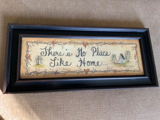 Wood Framed "There’s No Place Like Home" by Mary Ann June