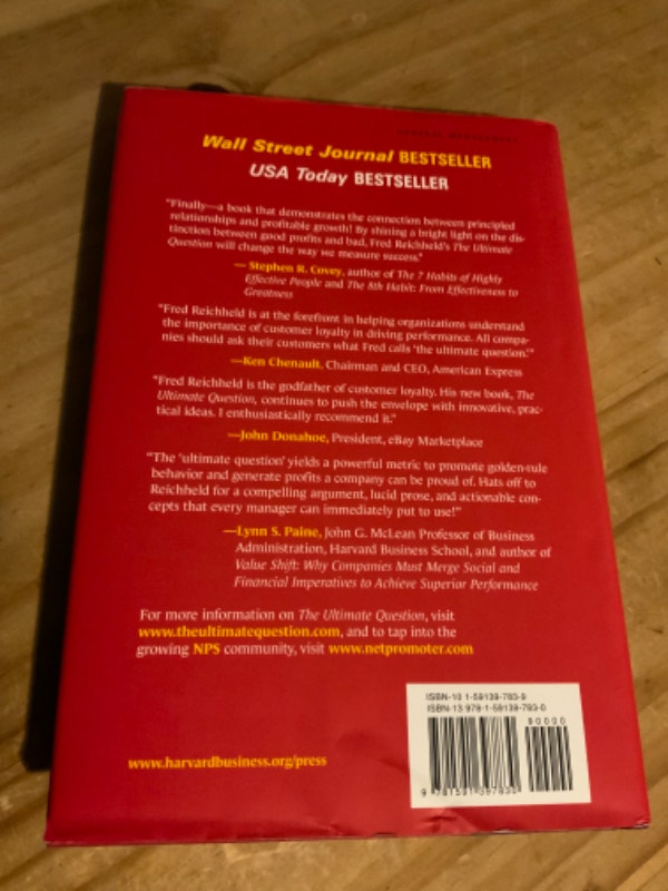 Book — Ultimate Question — by Fred Reichheld - photo 2