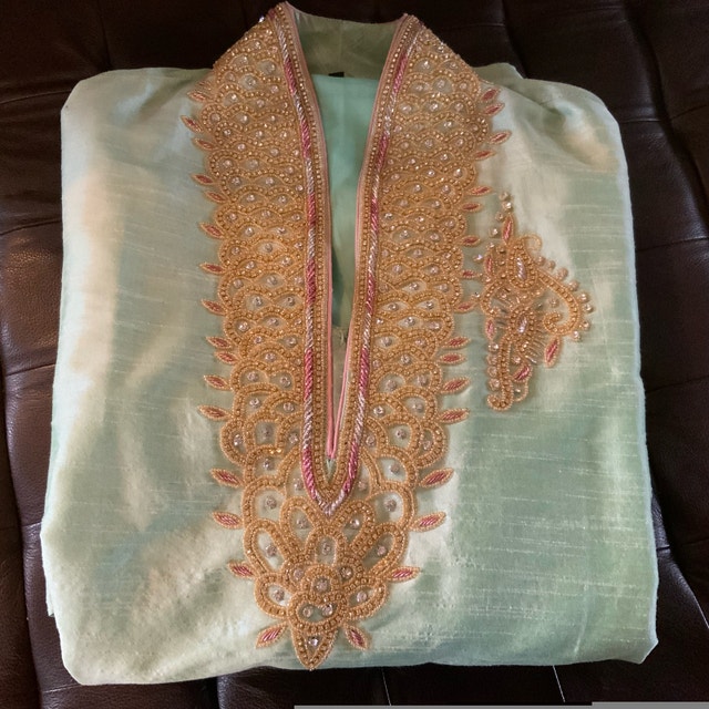Men’s Kurta — Size 42 — Fully Lined Embellished Long Kurta - photo 3